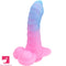 7.08in 9.05in Uncut Big Monster Animal Soft Silicone Luminous Clit Dildo