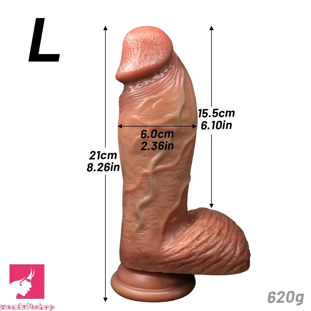 6.69in 7.48in 8.26in 9.25in Realistic Penis Strap on Thick Dildo Cock Toy