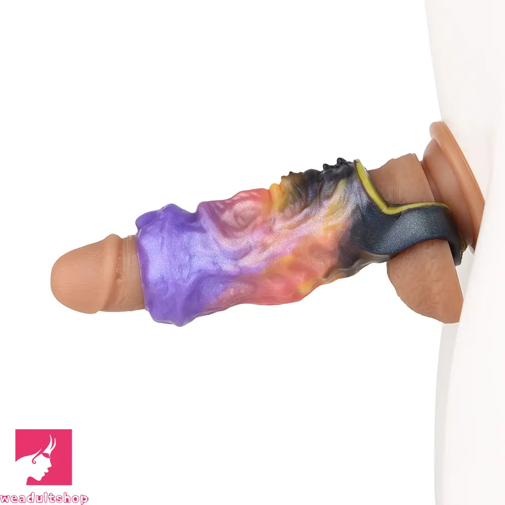 4.96in Ozuros Fantasy Odd Silicone Soft Dildo Sleeve Cock Extender Toy
