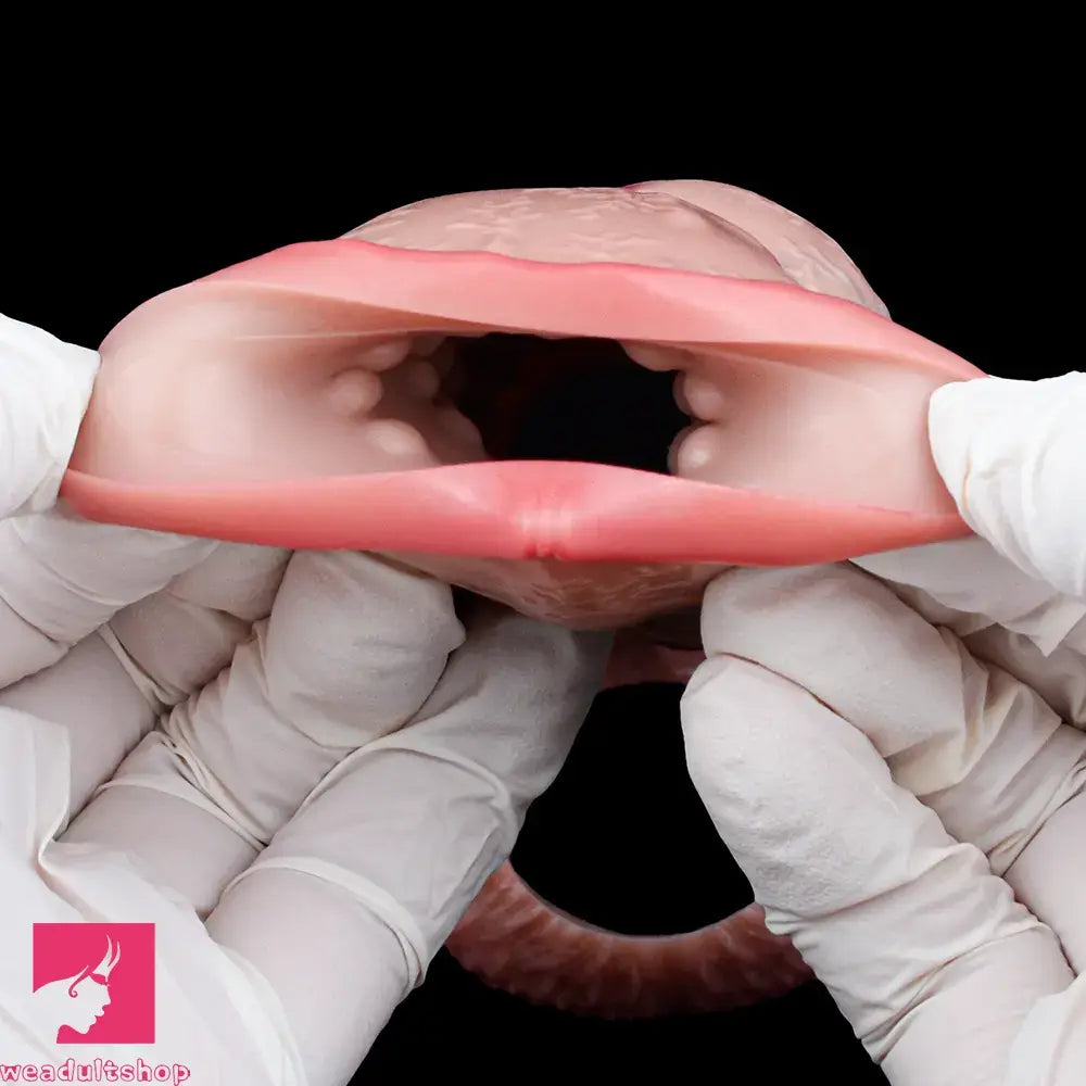 5.47in 6.49in 6.77in Realistic Dog Lifelike Dildo Cock Sleeve Close Open Head
