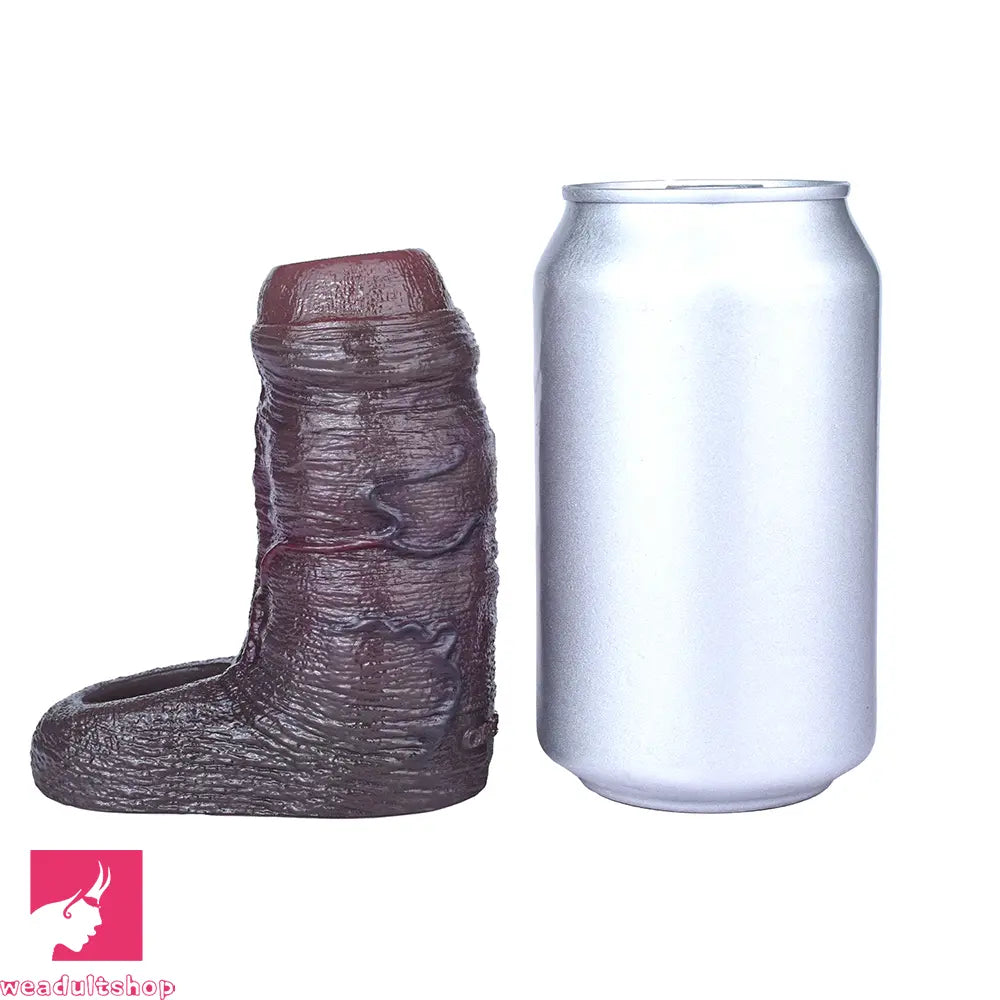 4.05in 4.8in 5.39in Platinum Silicone Penis Dildo Sleeve Male Wearable Toy