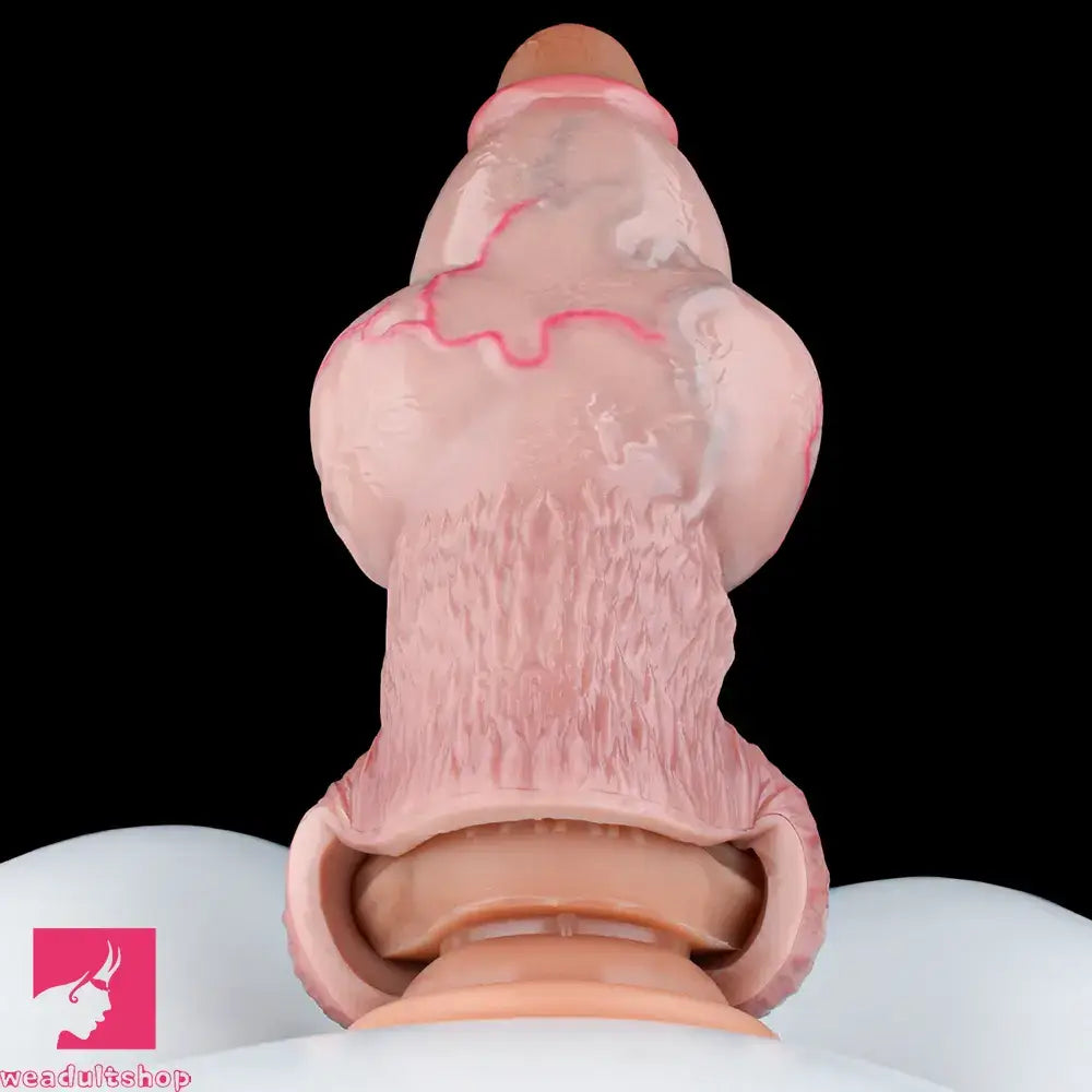 5.39in 6.73in 6.96in Dog Knot Penis Sleeve Dildo Reusable Cock Sleeve