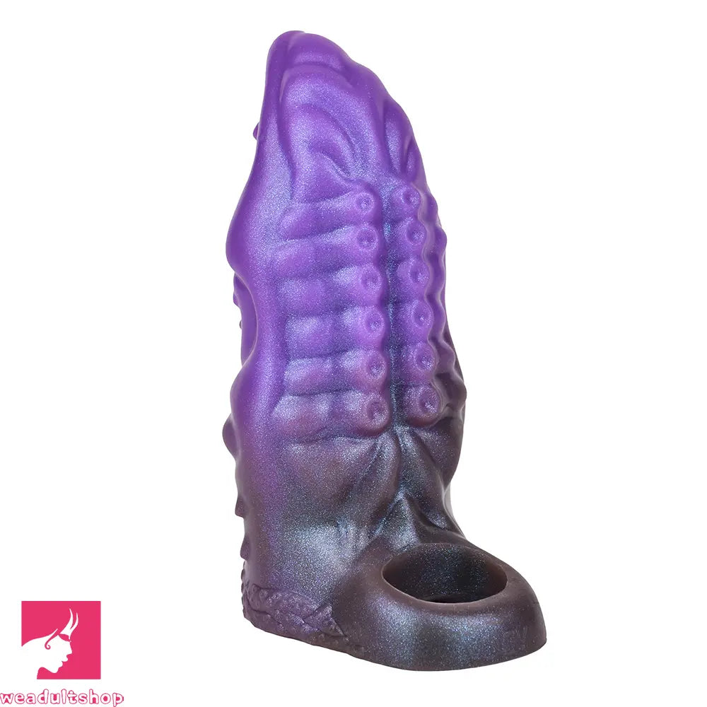 6.14in Tentacle Fantasy Hollow Silicone Dildo Sleeve For Cock Enlargement