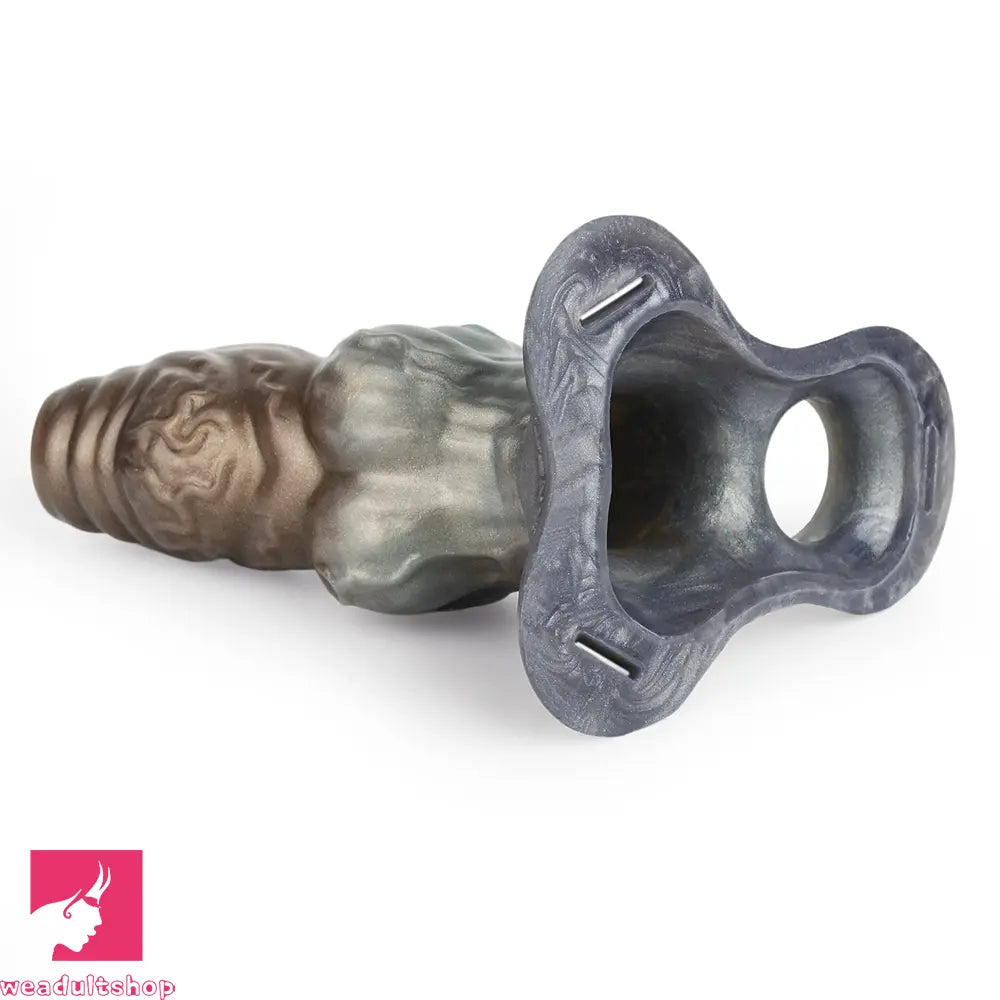 6.85in Monster Knot Strap on Hollow Silicone Dildo Sleeve For Adult Love