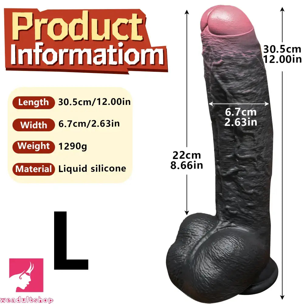8.07in 9.84in 12in Foreskin Big Dildo Strap on Realistic Uncut Glans Soft Toy