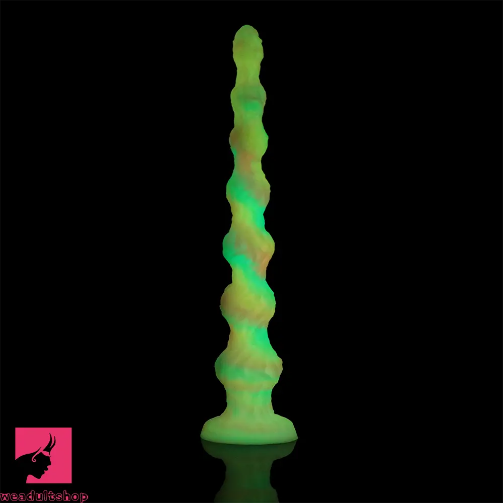 17.32in 21.25in 25.19in Luminous Pull Beads Silicone Dildo Butt Plug Rare Cock