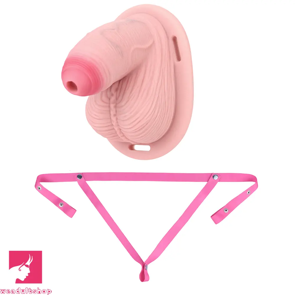 4.57in Real Hollow Chastity Cage Dildo For Women Men Gay Cock Dildo