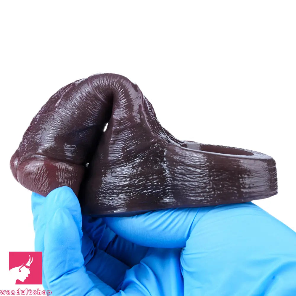 4.13in 4.8in 6.42in Real Skin Platinum Silicone Dildo Sleeve Male Cock Sex Toy