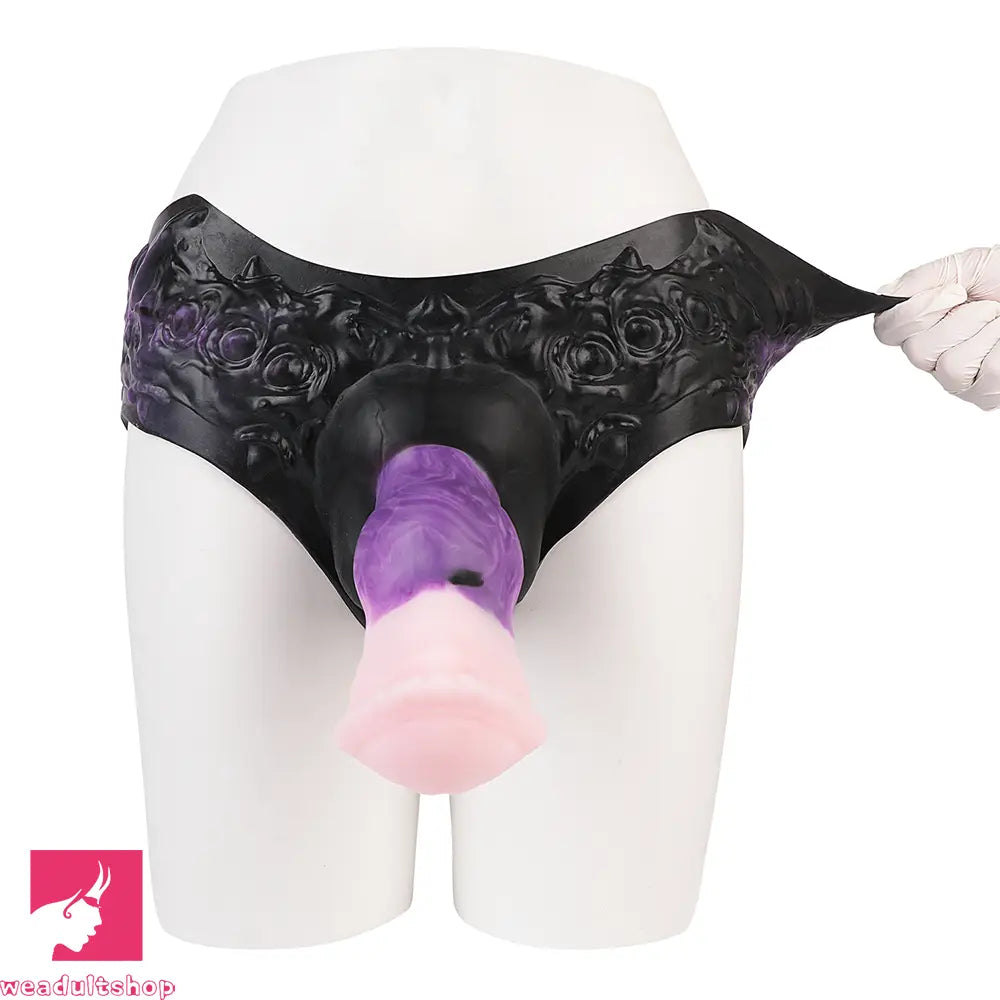 7.99in Silicone Strap on Wearable Hollow Dildo Panty Fantasy Soft Love Toy