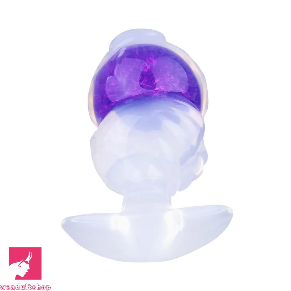5.63in Luminous Silicone Anal Beads Dildo Anal Cock Toy With Anchor