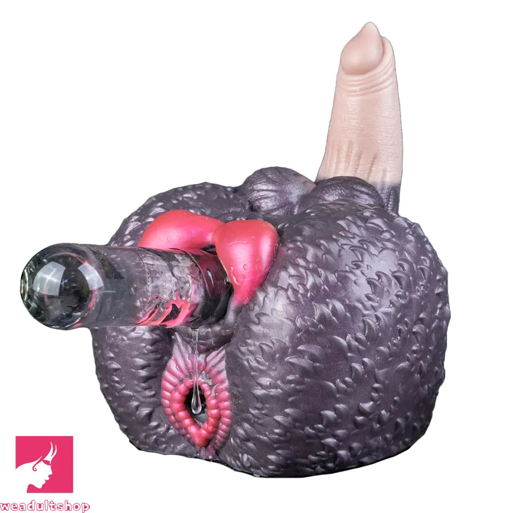 8.26in Dog Fantasy Silicone Dildo With Masturbator G-Spot Sensory Love