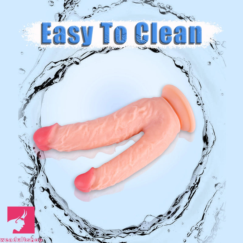 8in Realistic Double Sided Dildo Big PVC Lesbian Penis For Women Gay