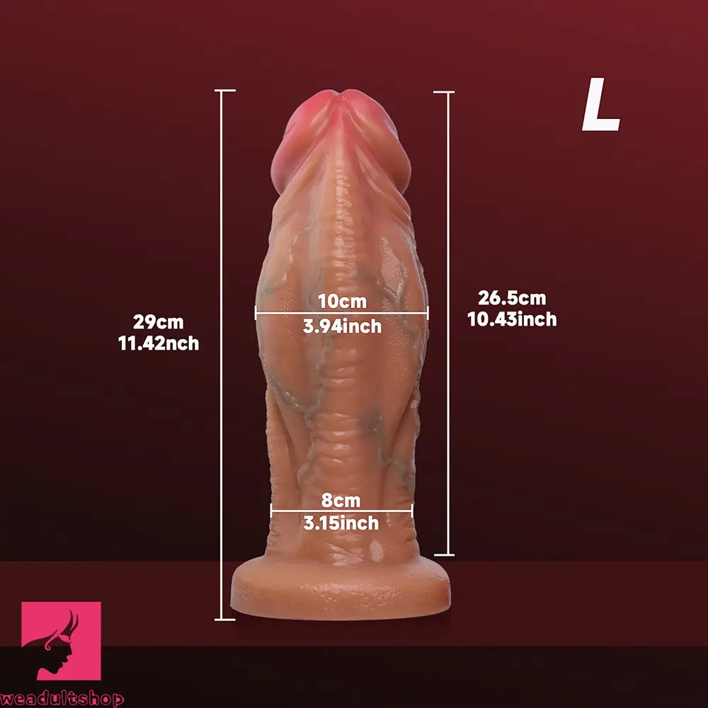 6.69in 8.66in 10.24in 11.42in 12.99in Thick Glans Real Veins Flirting Toy Dildo