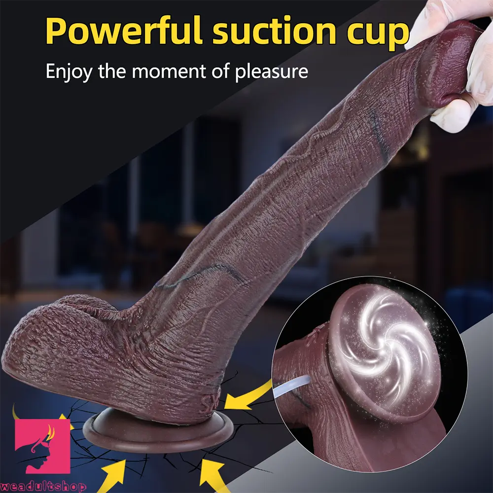 11.22in Real G-spot Penis Soft Dual Density Silicone Ejaculating Dildo