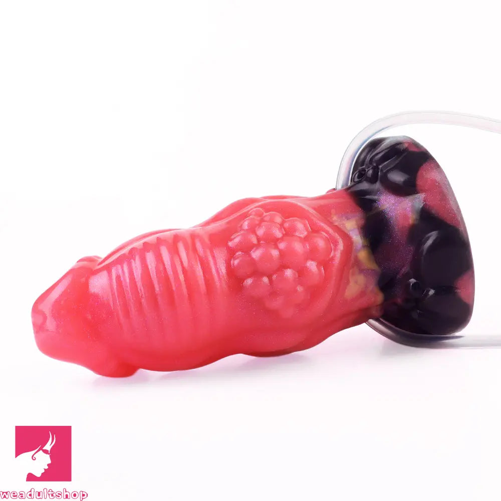 5.51in Fantasy Odd Silicone Soft Inflatable Spraying Water Dildo For Anus