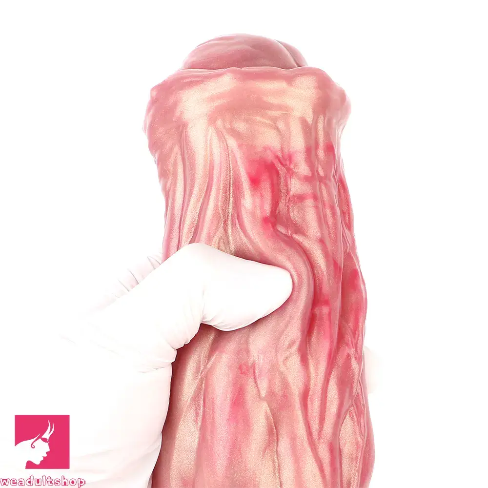 8.74in 10.66in 13.3in Fantasy Dual Layer Silicone Muscle Horse Cock Dildo