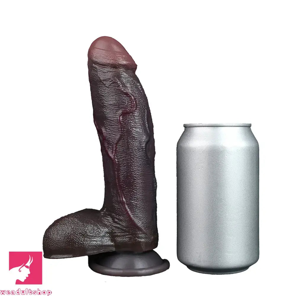 7.75in Dual Density Silicone Soft Real Dildo Love Orgasm Uncut Pleasure Toy