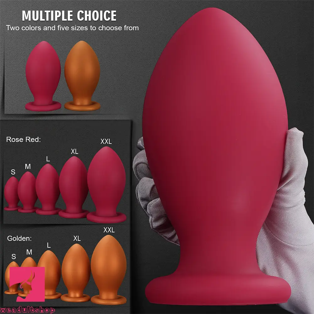 4.72in 5.51in 6.29in 7.08in 7.87in Rugby Silicone Butt Plug Dildo Adult Cock