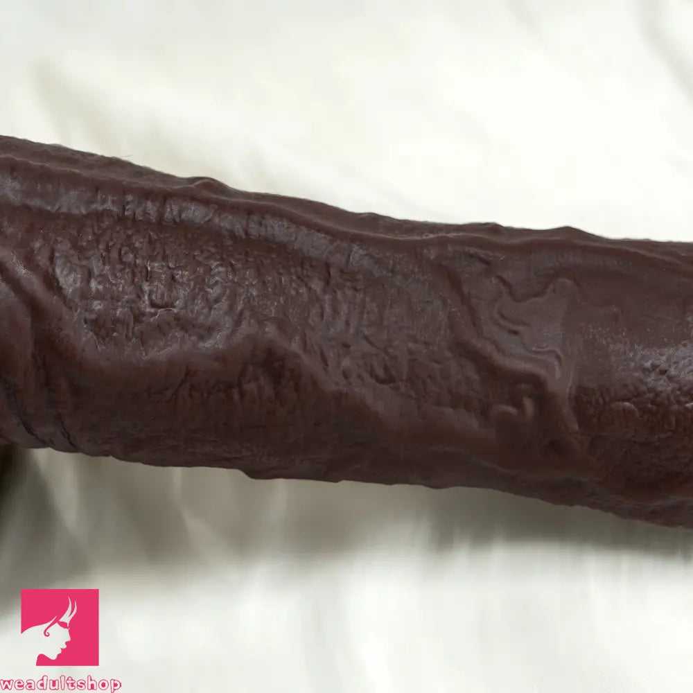 11.22in Realistic Curved Strap on Silicone Big Dildo Couples Flirting Dildo