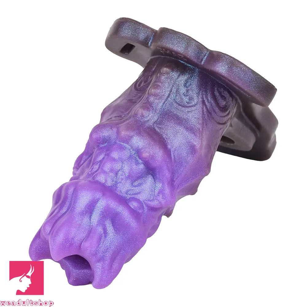 5.39in Scary Dragon Beast Creature Hollow Dildo Sleeve With Cock Ring