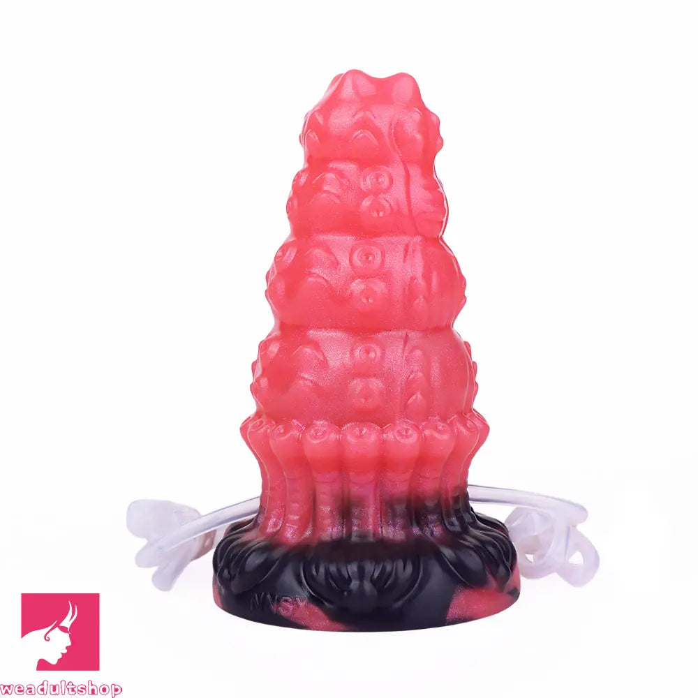 5.83in Fantasy Odd Silicone Soft Inflatable Spraying Water Dildo Butt Plug
