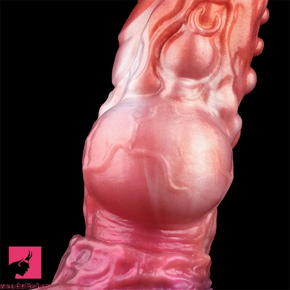 6.85in 8.11in 9.84in Dragon Monster Knot Silicone Dildo For Sleeve Sheath