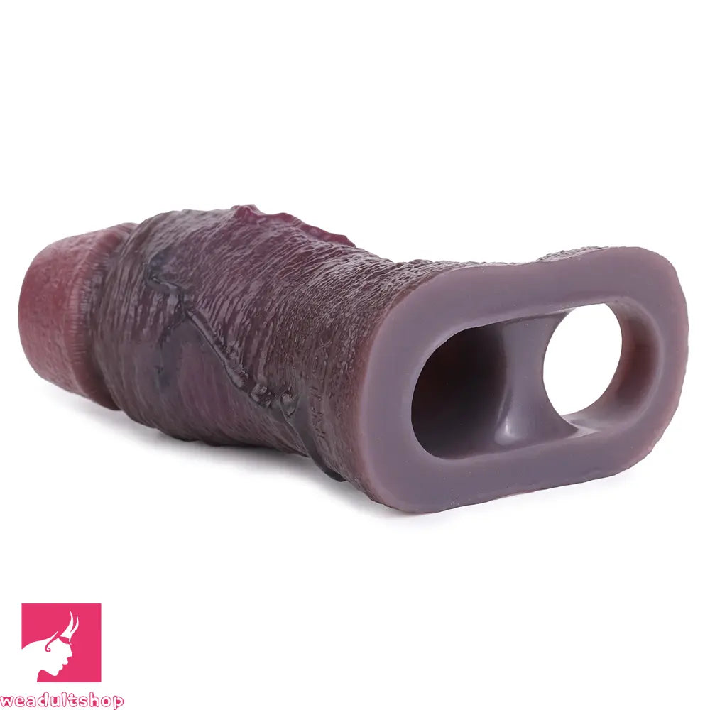 4.09in 4.64in 5.51in Lifelike Cock Soft Silicone Flexible Real Dildo Sleeve