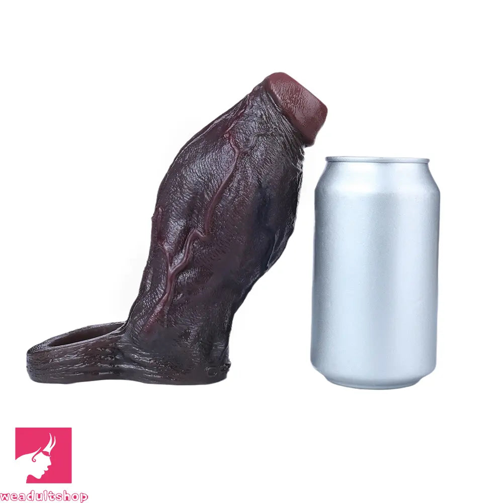 6.69in Platinum Silicone Realistic Men Penis Sleeve Dildo Suitable For Thicken