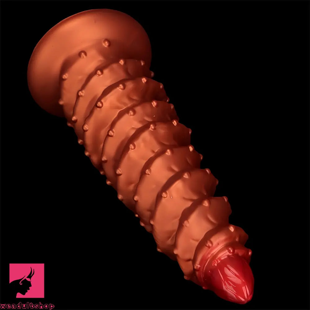 10.43in 12in 14.17in Extra-Big Long Threaded Silicone Sharp Head Dildo