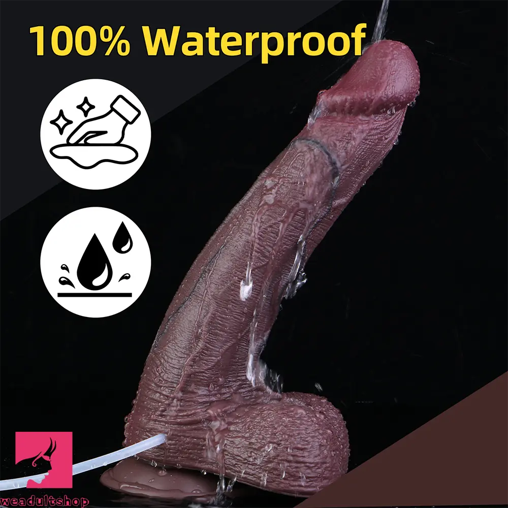 11.22in Real G-spot Penis Soft Dual Density Silicone Ejaculating Dildo