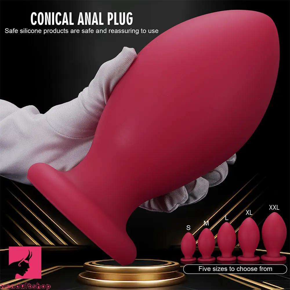 4.72in 5.51in 6.29in 7.08in 7.87in Rugby Silicone Butt Plug Dildo Adult Cock