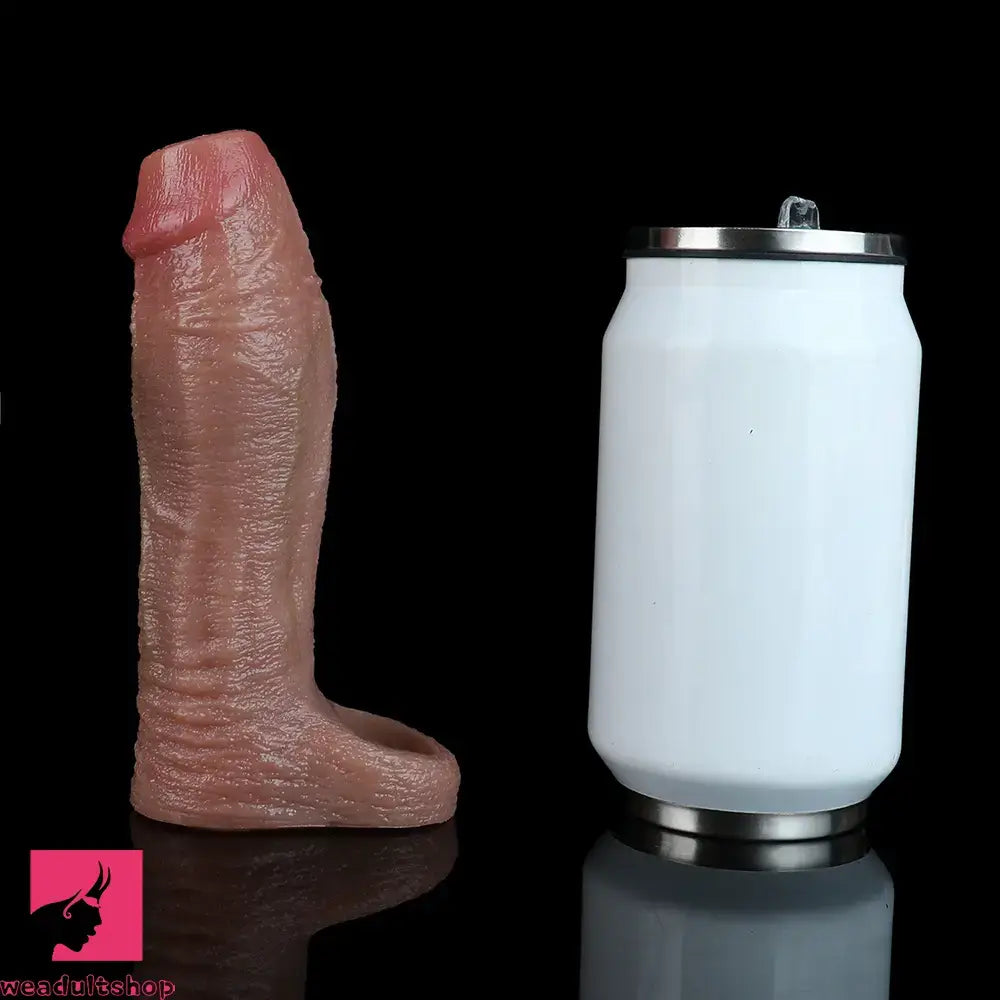 5.9in Real Skin Feeling Soft Silicone Dildo Sleeve High-Grade Odorless Cock