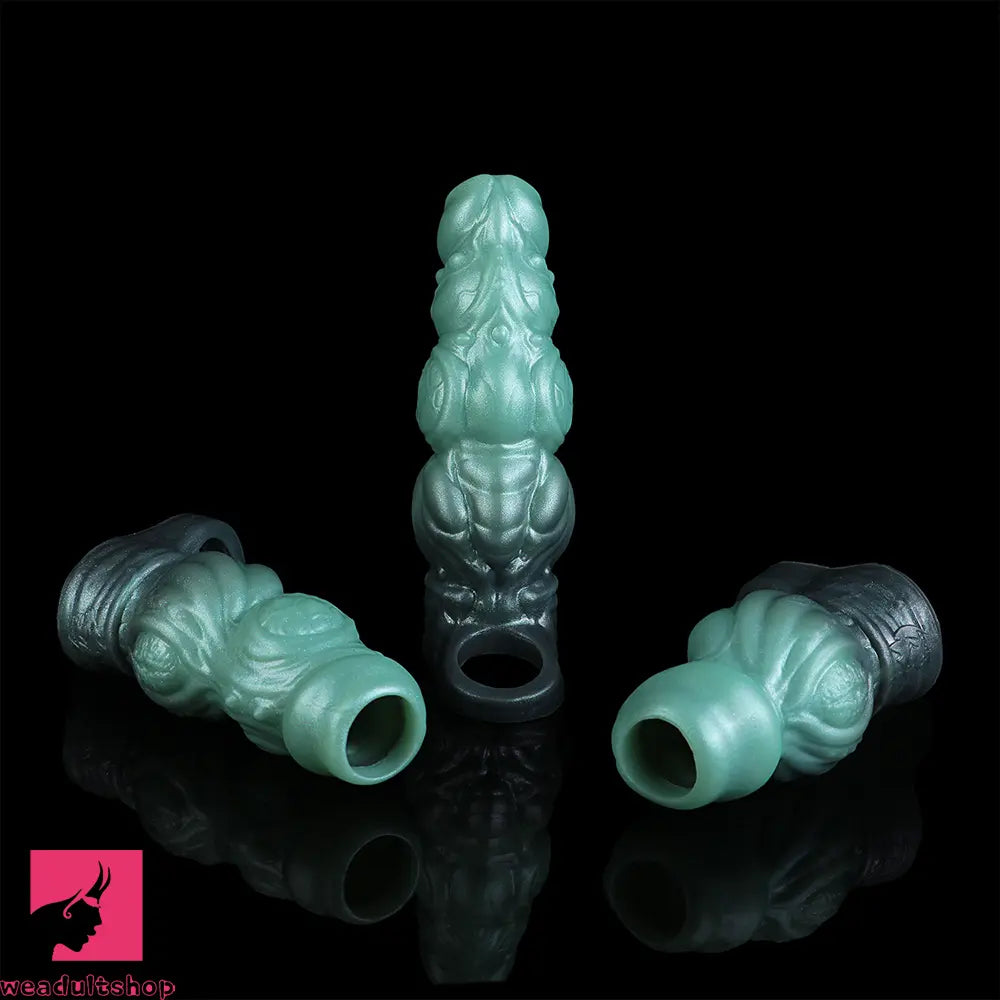 4.6in 5.62in 6.49in Silicone Knot Penis Dildo Sleeve For Women Men Couples