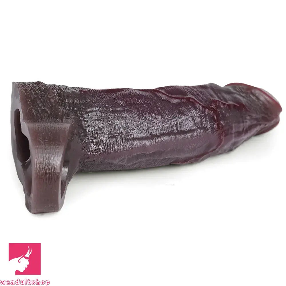 7.68in Reusable Silicone Penis Sleeve Super Soft Silicone Dildo Sleeve Toy