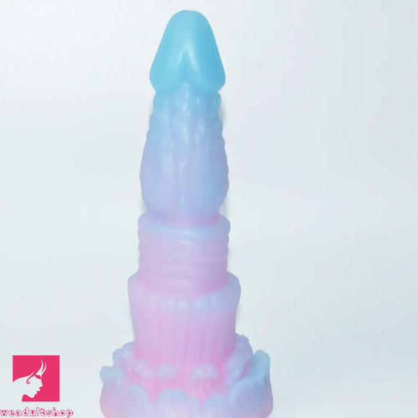 8.26in Silicone Soft Luminous Fantasy Dildo Woman Man Prostate Sex Toy