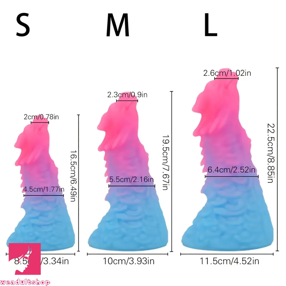 6.49in 7.67in 8.85in Mixed Color Faucet Anal Plug Odd Silicone Dildo