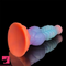 9.84in Silicone Luminous Big Dildo Animal Knot Anal Glow In Dark Prostate