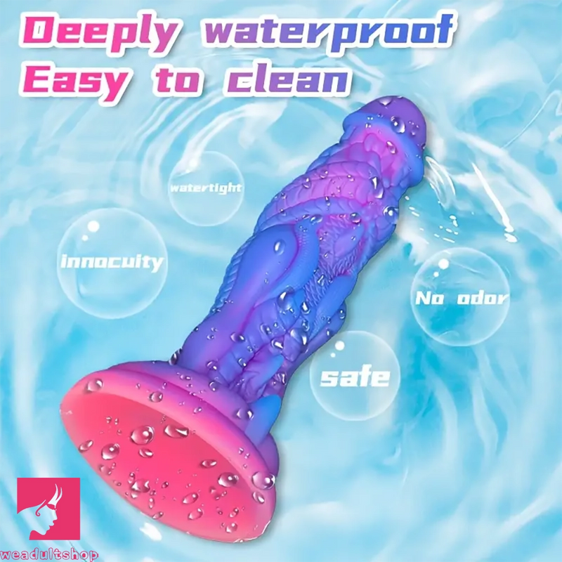 7.87in Alien Dragon Silicone Monster Penis Soft Dildo With Suction Cup