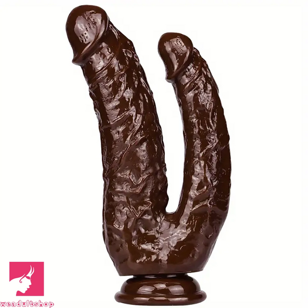 8.26in Double-Ended PVC Dildo Realistic Soft Anal Sex Toy For Lesbian
