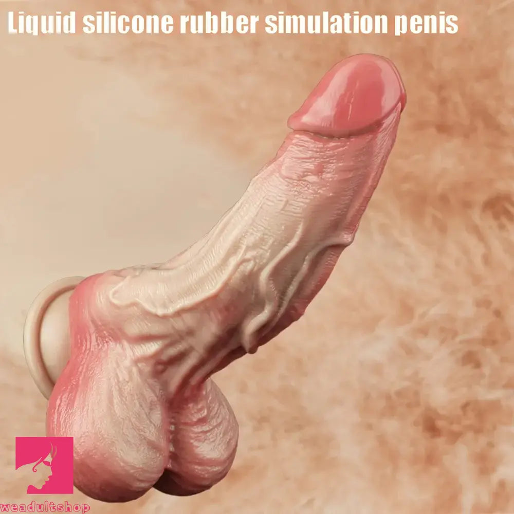 9.84in Realistic Slicky Dual Density Silicone Extension Dildo For Sex Toy