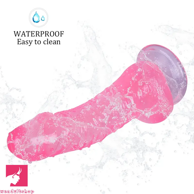 7.87in Real Anal Dildo with Testis Strong Suction Cup Clit Sex Stimulator
