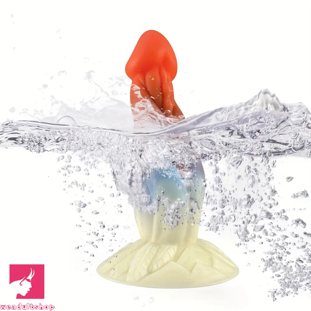 6.8in Gradient-Colored Realistic Alien Soft Touch Fantasy Spiral Dildo