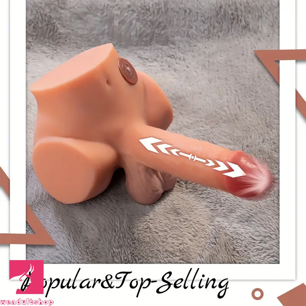5.91in Silicone Thrusting Vibrating Dildo With Automatic Soft Male Sex Torso