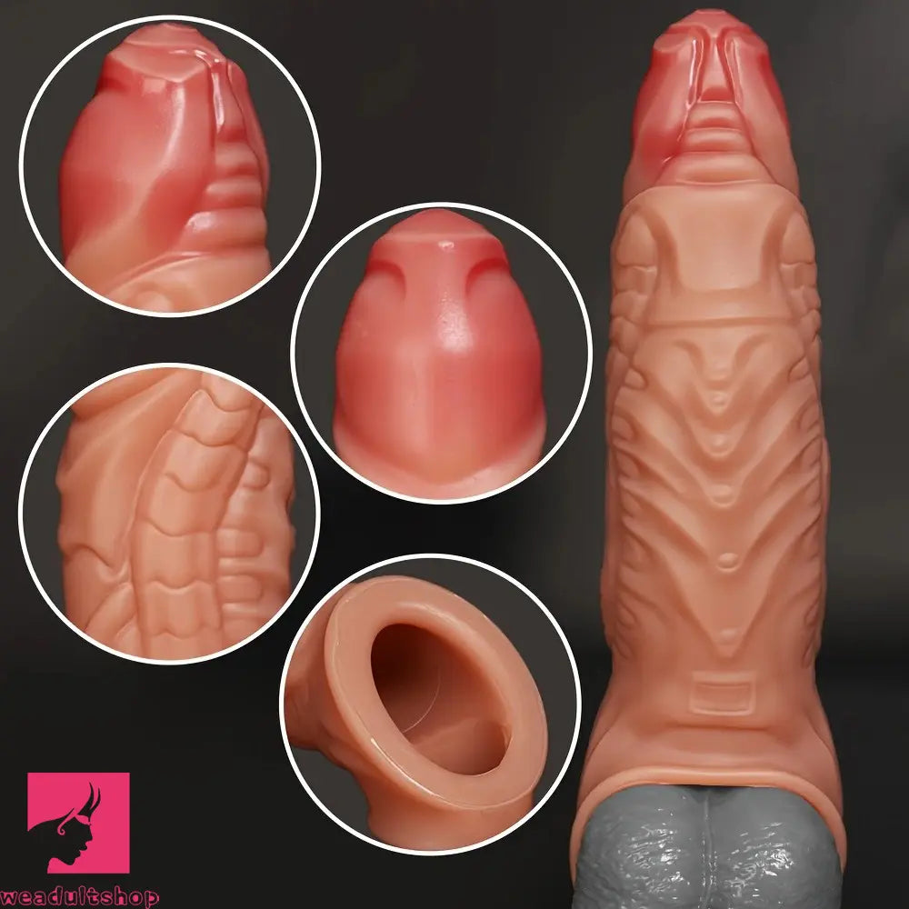 5.9in 7.87in Liquid Silicone Male Hollow Wearable Dildo Sleeve Accessories