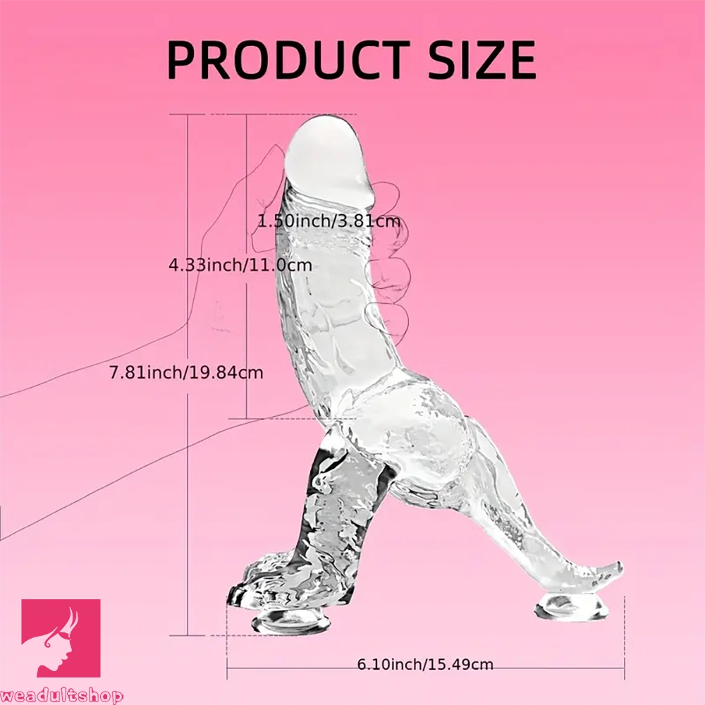 7.81in Dragon Soft Dildo For Offhand Prostate Massage Fantasy Thick Dildo
