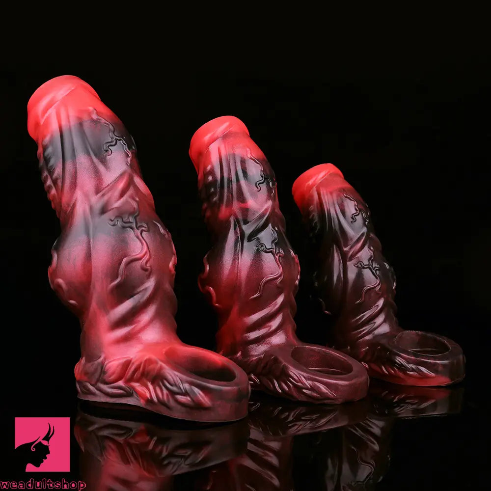 4.8in 5.59in 6.69in Dog Knot Animal Soft Dildo Sleeve Cock Extender Sex Toy
