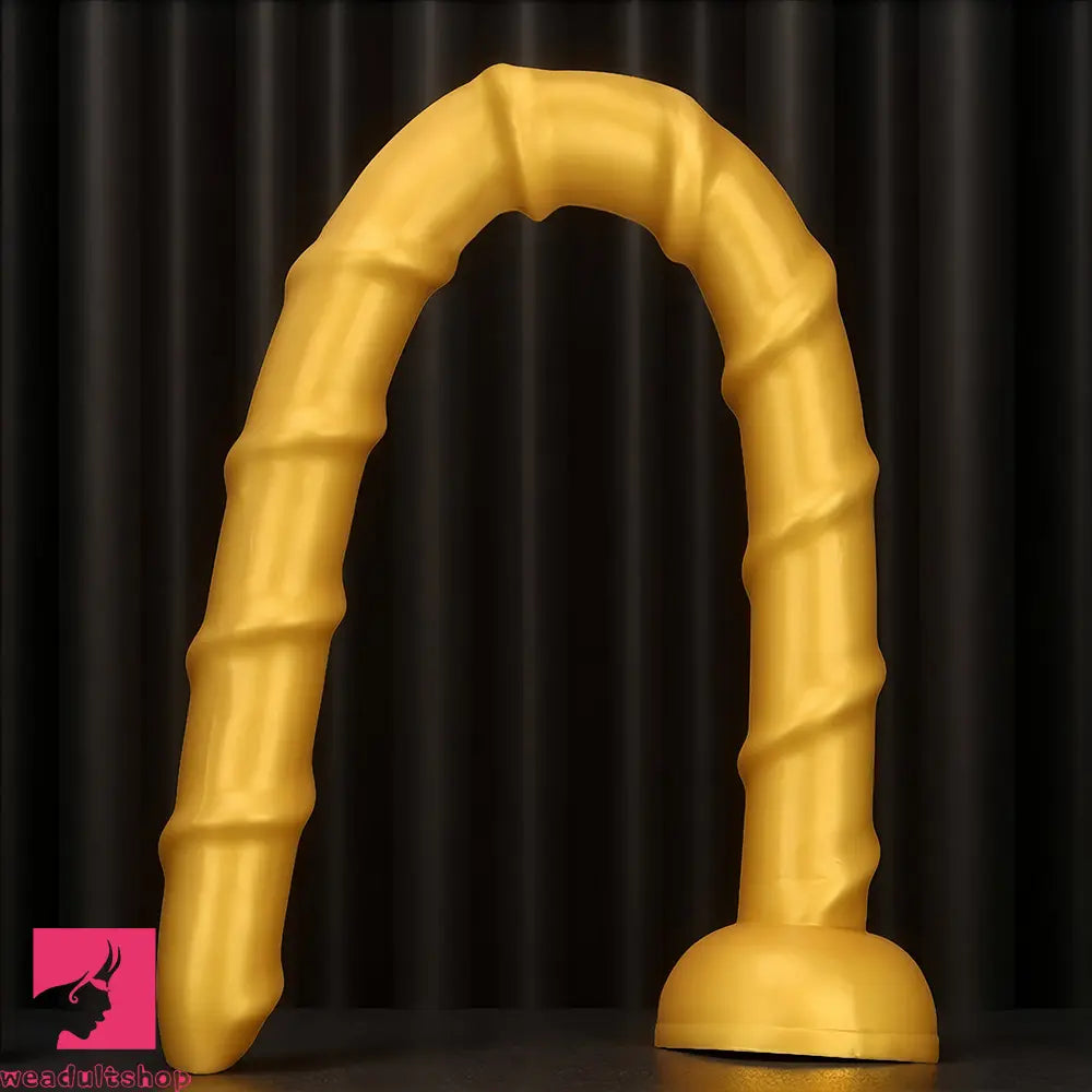 33.46in Golden Silicone Super Long Huge Dildo Couples Pleasure Solo