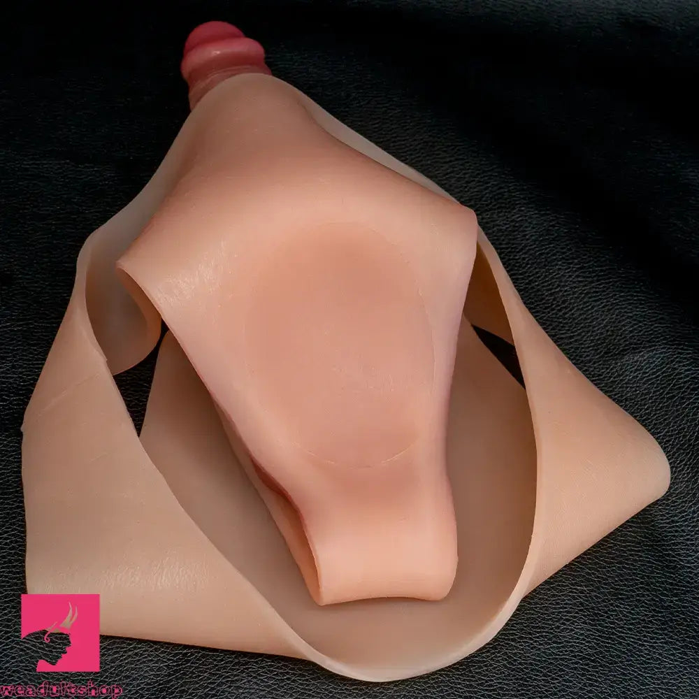 7.48in Solid Penis Strap Dildo Panty Sliding Skin Foreskin Dildo Cock Love