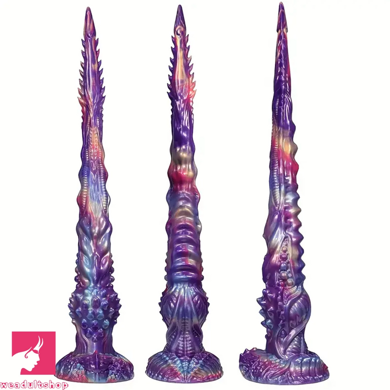 21.25in Ultra Long Deep Anal Wolf Fang Monster Spiked Soft Cock Dildo