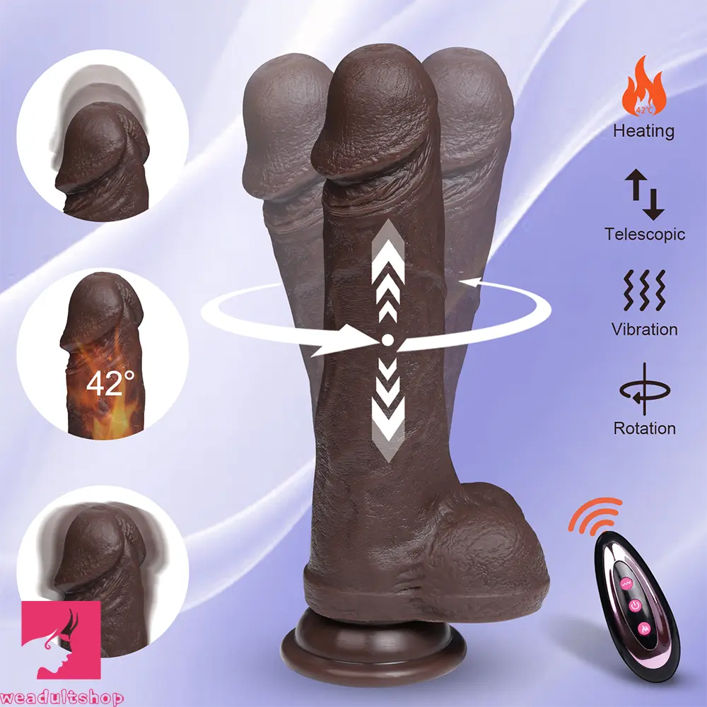 7.87in 3in1 Functional Thrusting Heating Rotation Dildo Flirting Cock Love